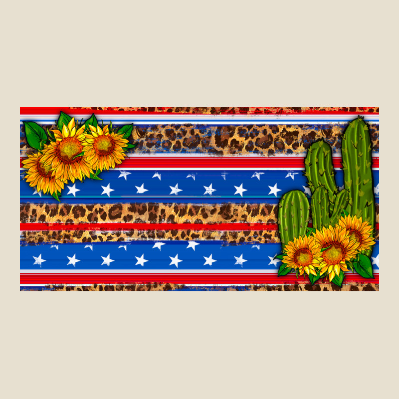 Usa Sunflower And Cactus License Plate Urban Heavy Tee by HRA Design Shop | Teevron