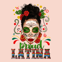 Proud Latina Skull Girl Messy Bun Urban Hoodie | Teevron