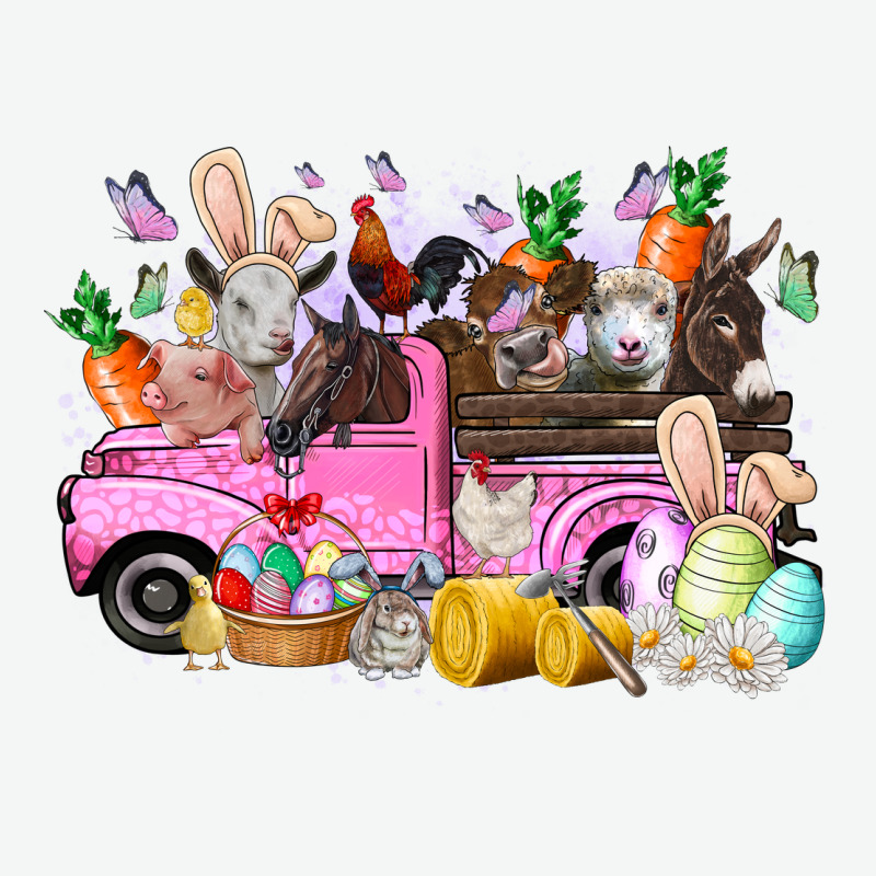 Easter Day Farm Animals Truck Urban Heavy Tee by RacoonDesign | Teevron