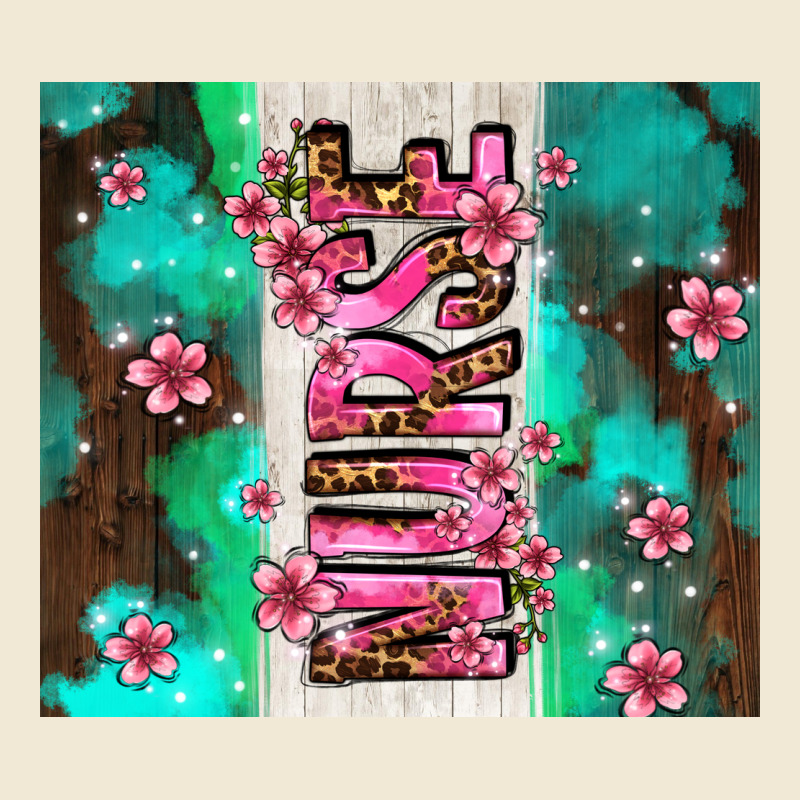 Pink Floral Nurse With Flowers Ladies Tee by AdoDesignShop | Teevron