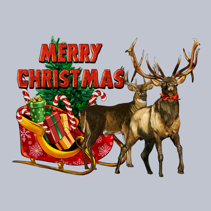 Merry Christmas Two Deers Premium Hoodie by LillyAllenDesigns | Teevron