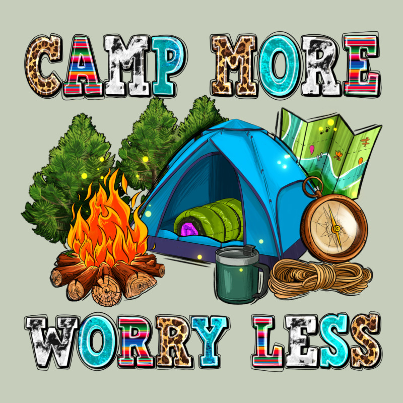 Camp More Worry Less Long Sleeve Tee by AdoDesignShop | Teevron