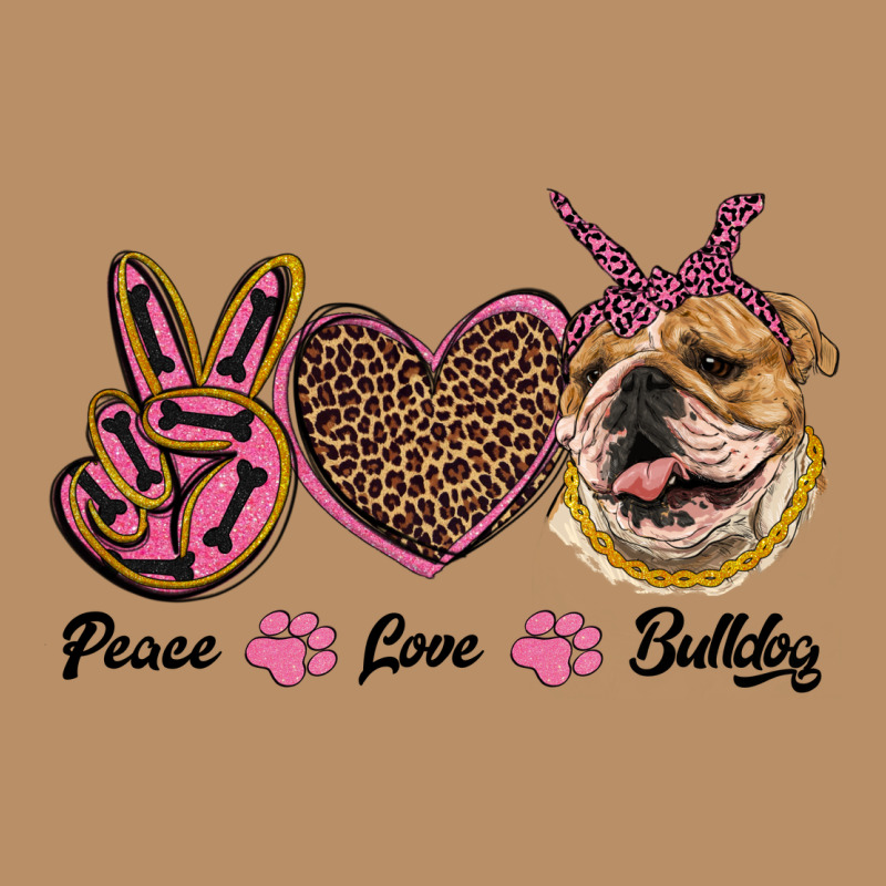 Peace Love Bulldog Vintage Hoodie by RanaPortraitStore | Teevron