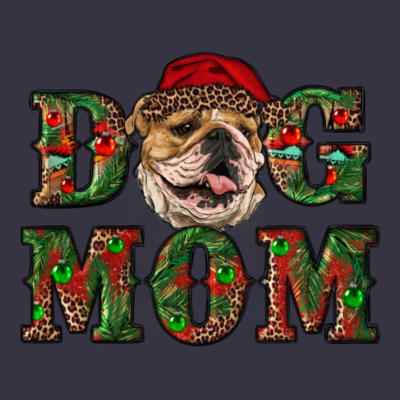 English Bulldog Mom Christmas Vintage Hoodie by RanaPortraitStore | Teevron