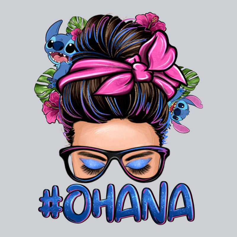 Ohana Stitch Messy Bun Heavyweight Sweatshirt by Zillion Design Studio | Teevron