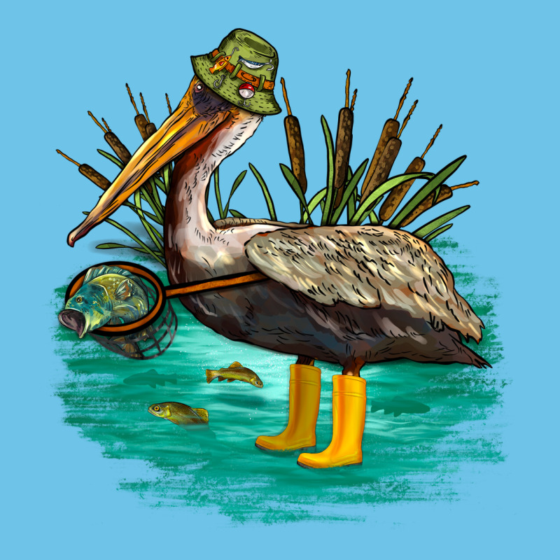 Fishing Pelican Camp Premium Sweatshirt by NancyCooperArtShop | Teevron