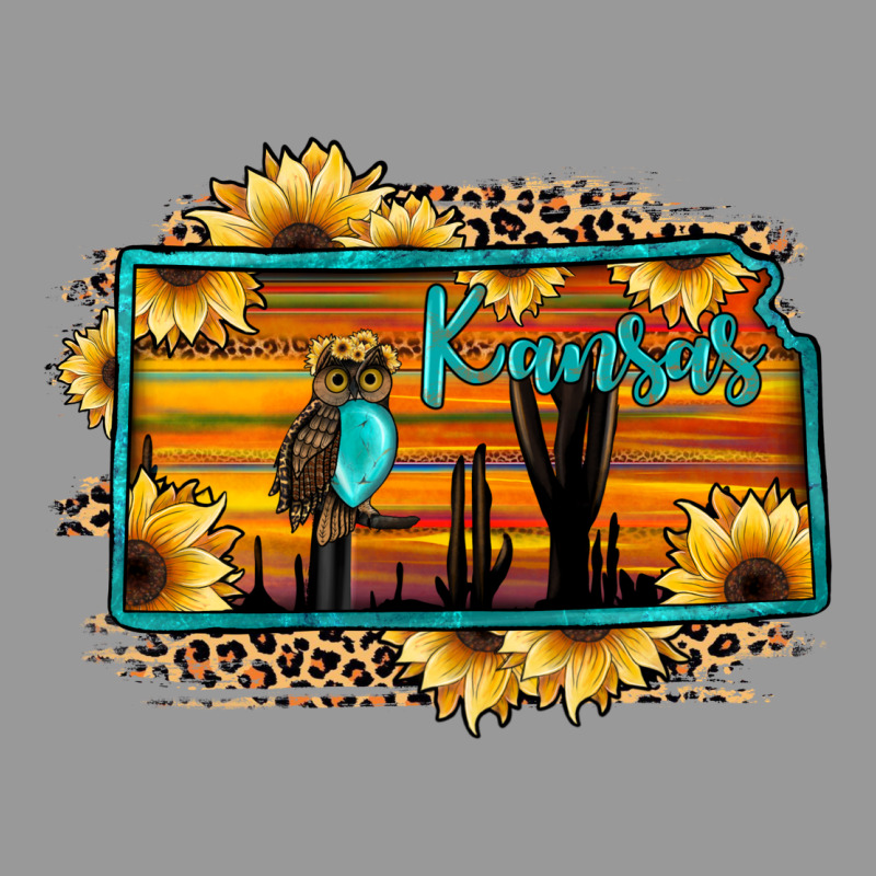 Kansas Owl Sunset Sunflower Map Vintage Hoodie by JahusDesignShop | Teevron