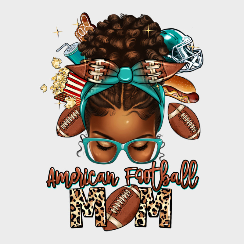American Football Mom Afro Messy Bun Urban Hoodie by texasbilliewilder | Teevron