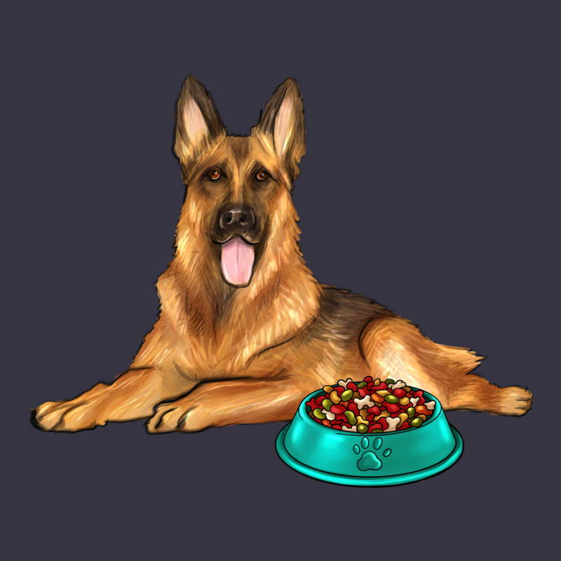 German Shepherd With Food Bowl Vintage Hoodie by texasbilliewilder | Teevron