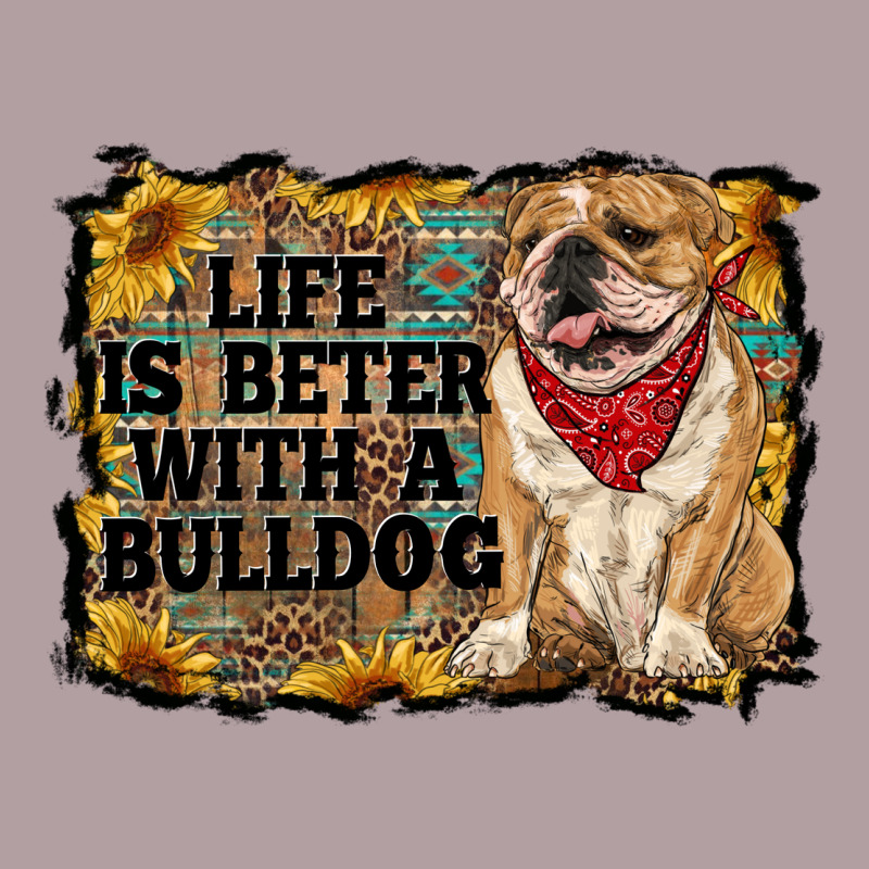 Life Is Better With A Bulldog Vintage Hoodie by RanaPortraitStore | Teevron
