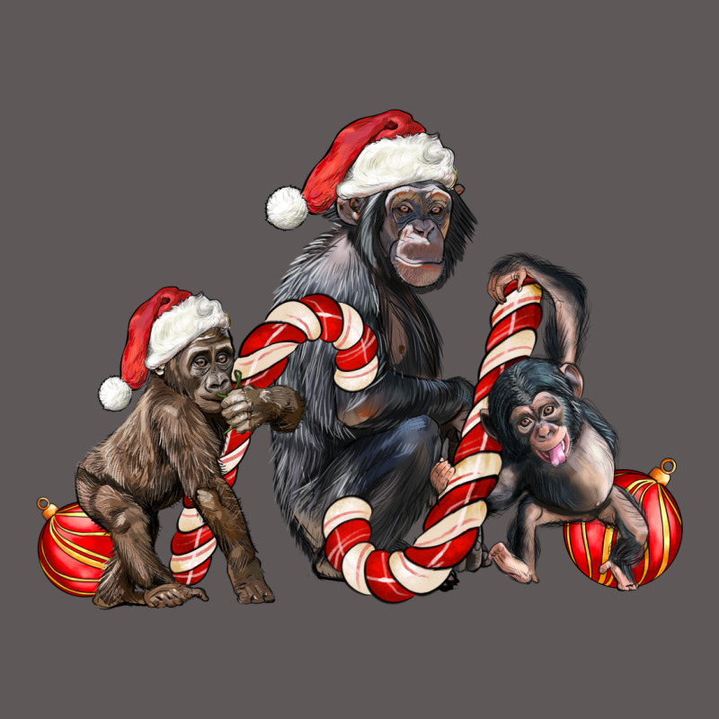 Christmas Chimpanzee And Gorilla Premium Hoodie by LillyAllenDesigns | Teevron