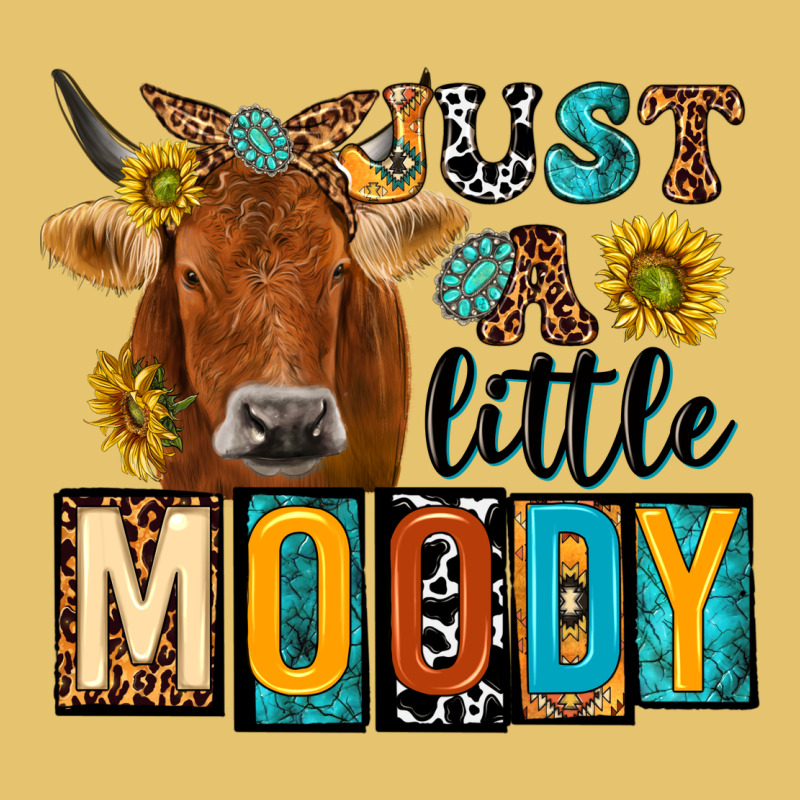 Just A Little Moody With Cow Premium Sweatshirt by NancyCooperArtShop | Teevron