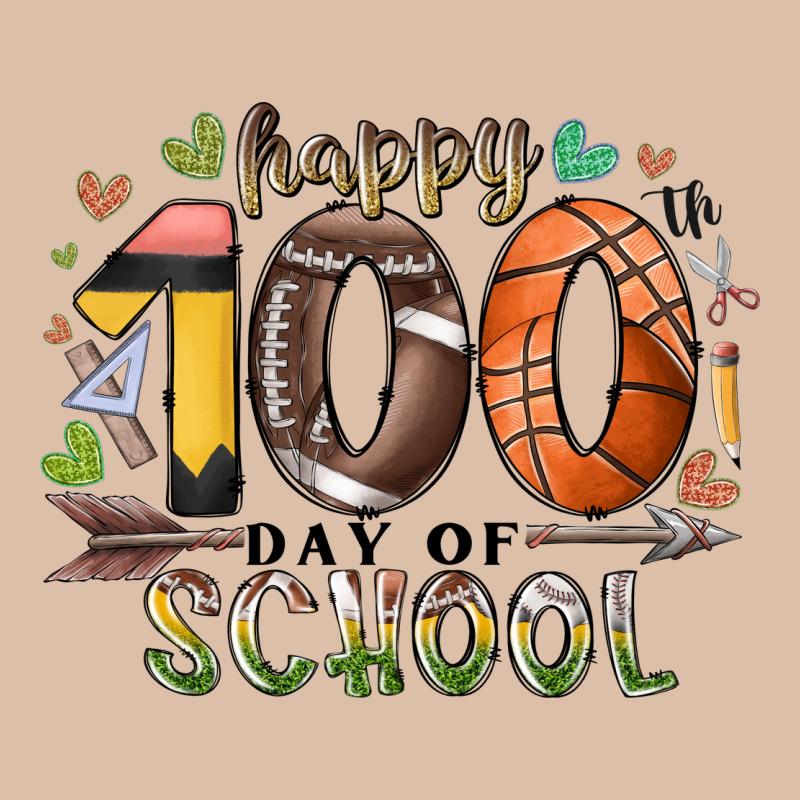 Happy 100 Americana Football Basketball Day Of Sch Urban Heavy Tee by RacoonDesign | Teevron