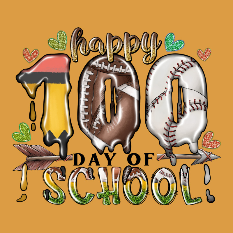 Happy 100 Day Of School American Football Baseball Urban Heavy Tee by RacoonDesign | Teevron