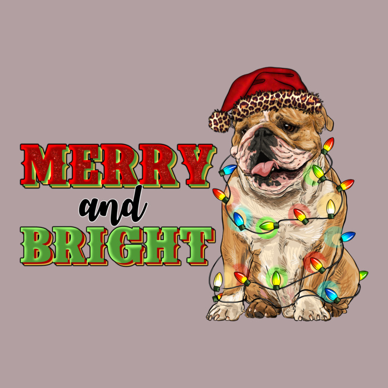 Merry And Bright English Bulldog Vintage Hoodie by RanaPortraitStore | Teevron