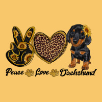 Peace Love Dachshund Vintage Hoodie | Teevron