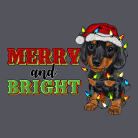 Merry And Bright Dachshund Vintage Hoodie | Teevron