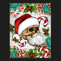 Christmas Hippie Skeleton Santa Classic Tee | Teevron