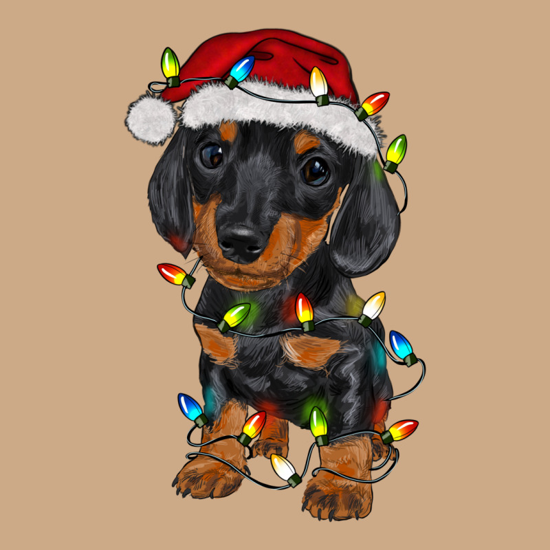 Dachshund Puppy Christmas Lights Vintage Hoodie by RanaPortraitStore | Teevron