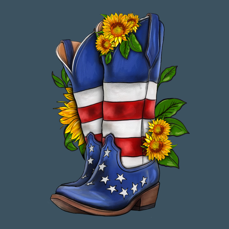 American Cowboy Boot With Sunflower Urban Heavy Tee by HRA Design Shop | Teevron