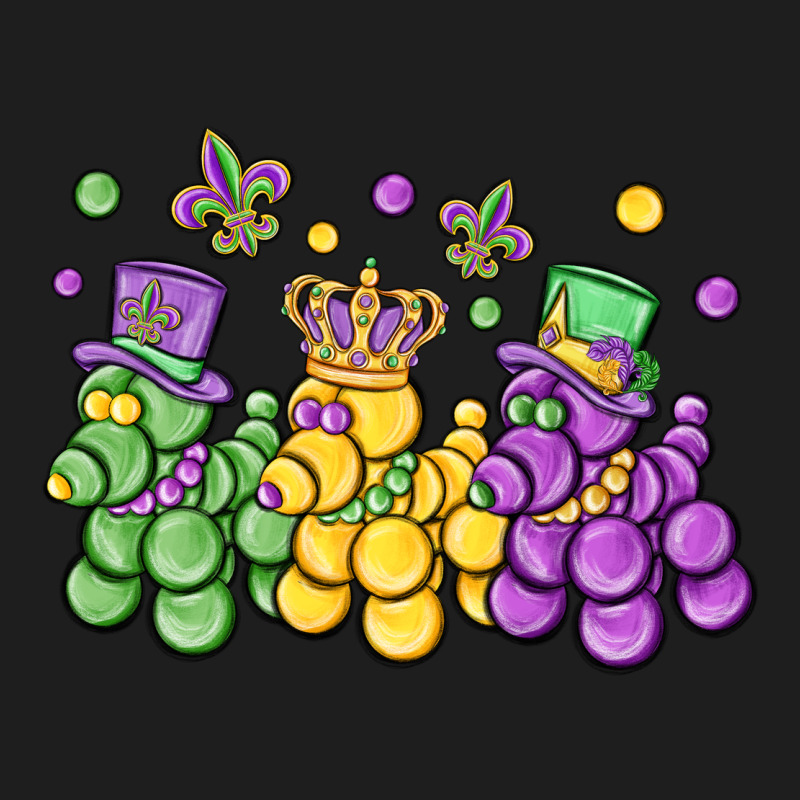 Mardi Gras Bead Dogs Heavyweight Hoodie by MaliasSmallBusiness | Teevron