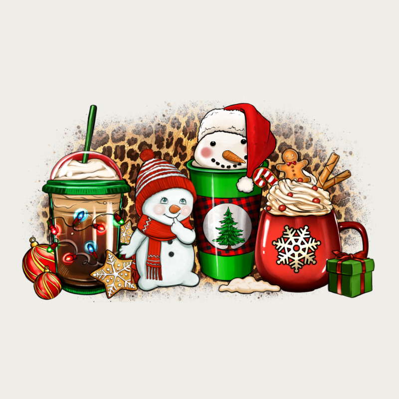 Christmas Snow Coffee Cups Zipper Hoodie by Jasminsmagicworld | Teevron