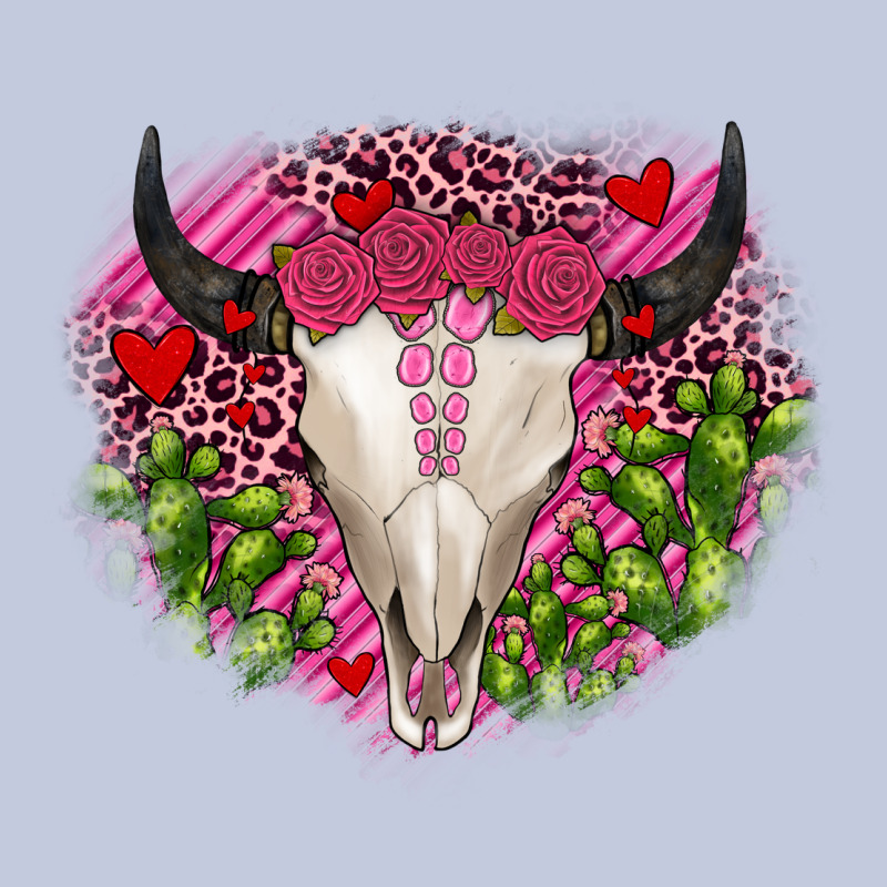 Bull Skull Cactus Valentines Long Sleeve Tee by JahusDesignShop | Teevron