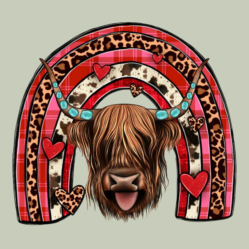Valentines Highland Cow Rainbow Long Sleeve Tee by JahusDesignShop | Teevron