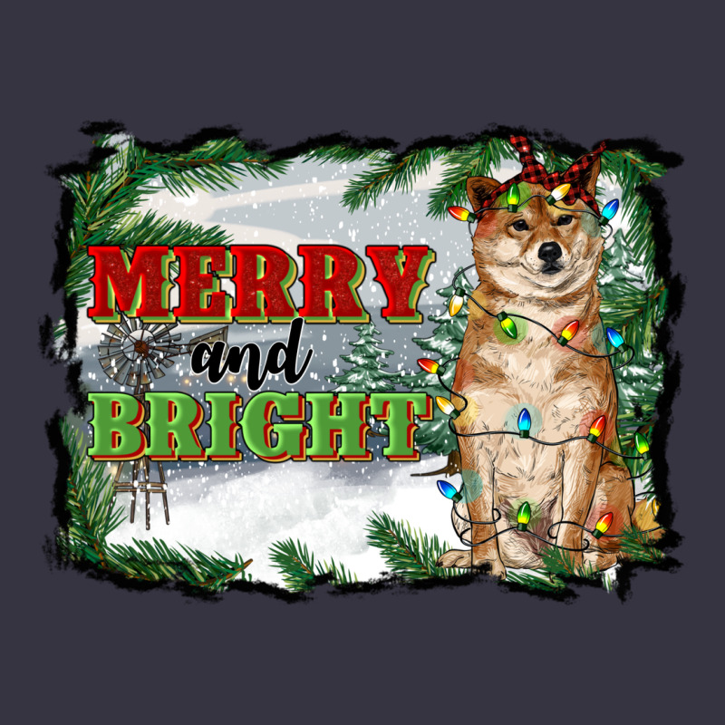 Merry And Bright Shiba Inu Vintage Hoodie by RanaPortraitStore | Teevron