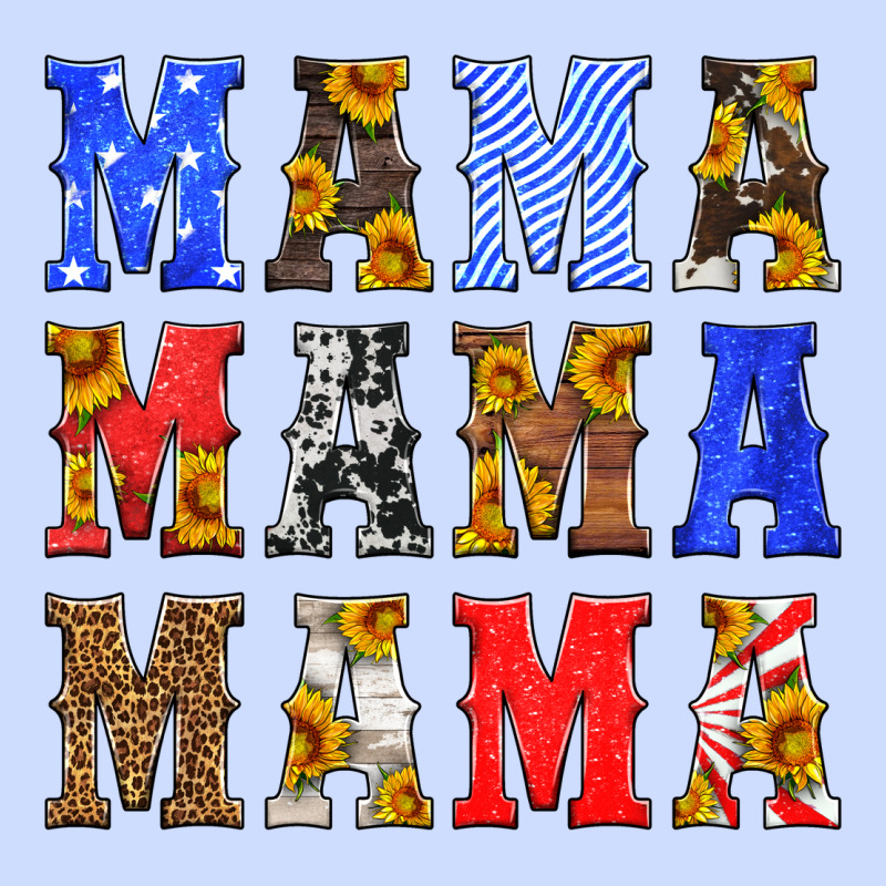 Mama American Flag 4th Of July Urban Heavy Tee by HRA Design Shop | Teevron
