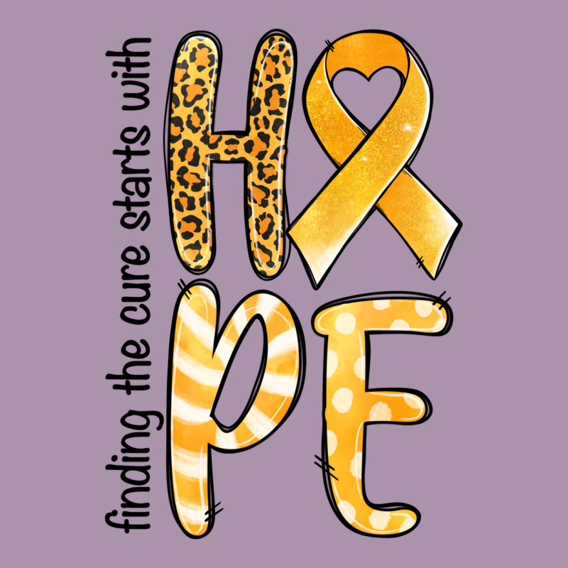 Finding The Cure Starts With Hope Childhood Cancer Heavyweight Hoodie by NancyCooperArtShop | Teevron