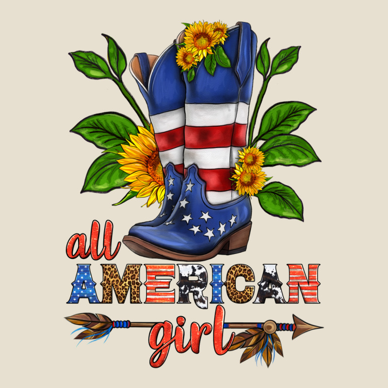All American Girl Cowboy Boot With Sunflower Urban Heavy Tee by HRA Design Shop | Teevron