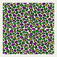 Mardi Gras Leopard  Seamless Pattern Urban Heavy Tee | Teevron