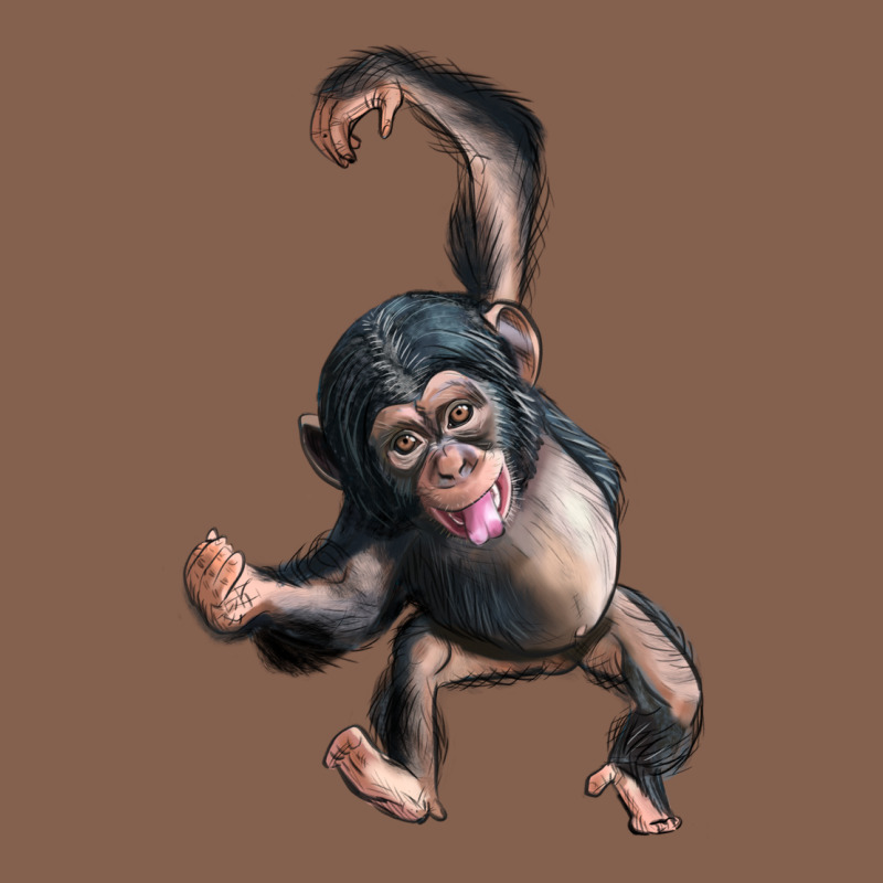 Baby Chimpanzee Zipper Hoodie by LillyAllenDesigns | Teevron
