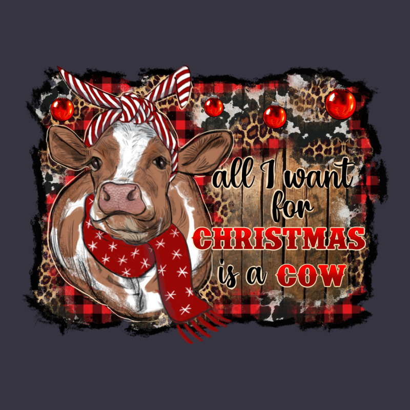 All I Want For Christmas Is A Cow Cowhide Vintage Hoodie by RanaPortraitStore | Teevron