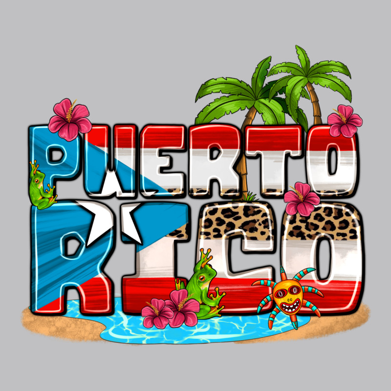 Puerto Rico And Flowers With Frog Long Sleeve Tee by AdoDesignShop | Teevron