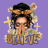 Black Hair Believe Praying Caucasian Messy Bun Urban Hoodie | Teevron