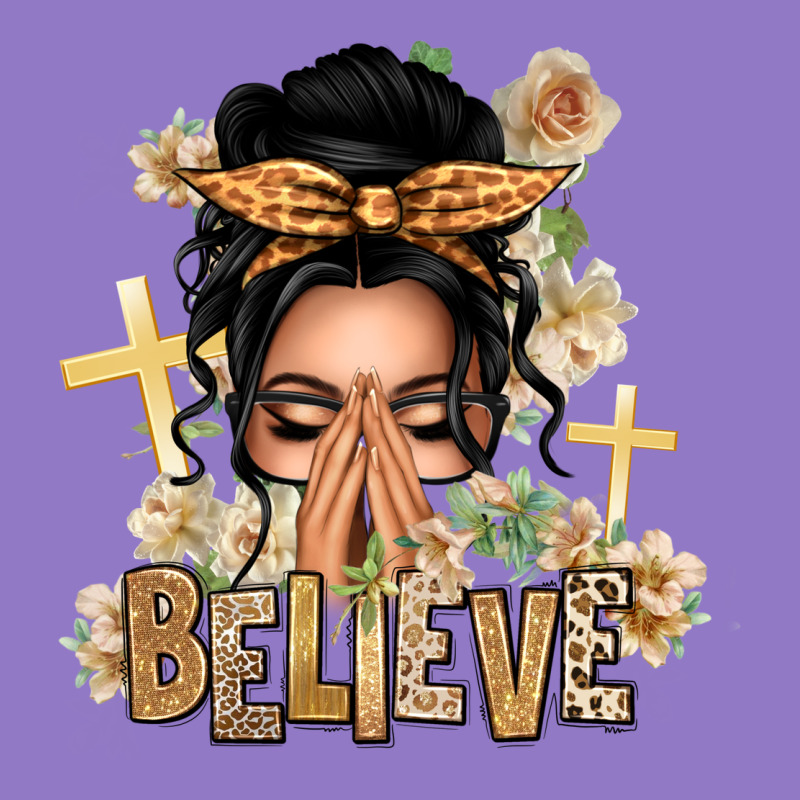 Black Hair Believe Praying Caucasian Messy Bun Urban Hoodie by texasbilliewilder | Teevron