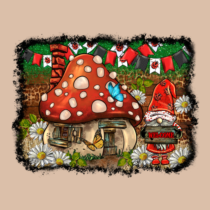Welcome Ladybug Gnome Background Urban Heavy Tee by BarkalooDesign | Teevron