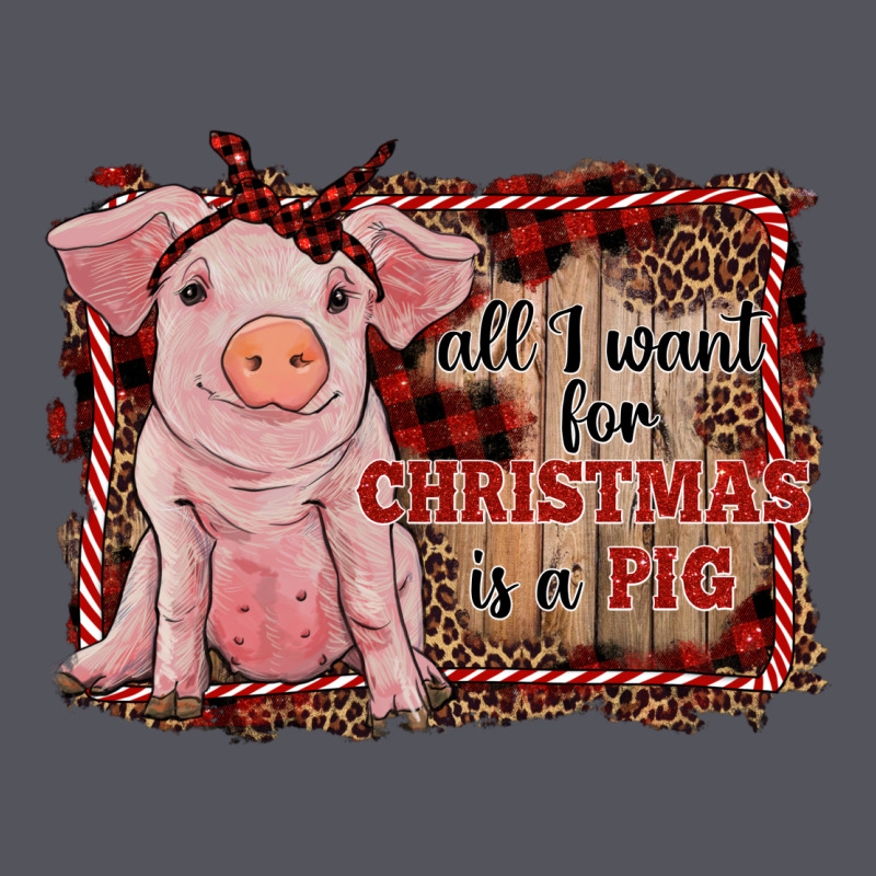 All I Want For Christmas Is A Pig Sitting Pig Vintage Hoodie by RanaPortraitStore | Teevron