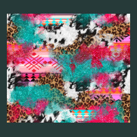 Leopard Cowhide Pink Turquoise Glitter Premium Sweatshirt | Teevron