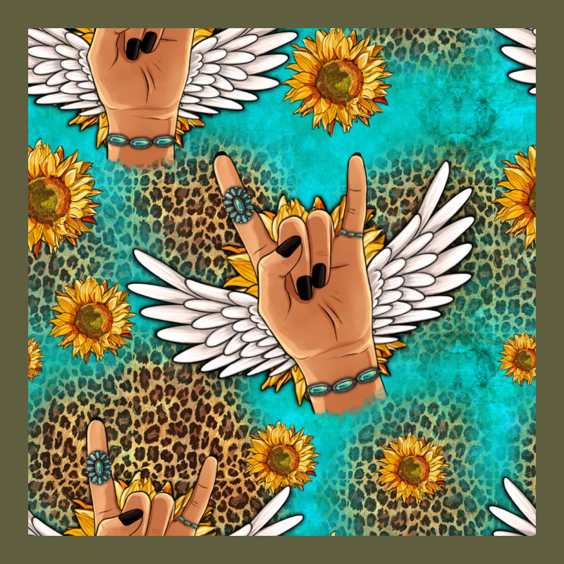 Rock N Roll Hands Seamless Pattern Vintage Tee by HRA Design Shop | Teevron