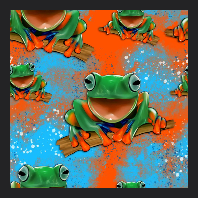 Funny Frogs Seamless Pattern Vintage Tee by HRA Design Shop | Teevron