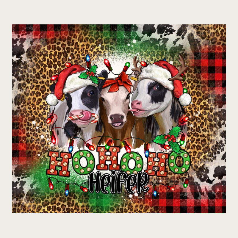 Ho Ho Ho Heifer Christmas Heifers Zipper Hoodie by Jasminsmagicworld | Teevron