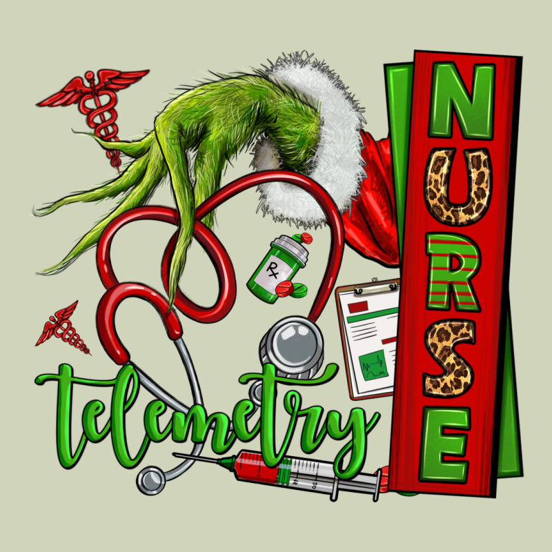 Grinch Hand Telemetry Nurse Heavyweight Hoodie by NancyCooperArtShop | Teevron