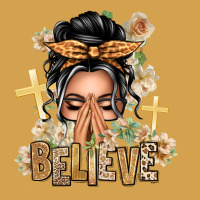Gray Hair Believe Praying Caucasian Messy Bun Urban Hoodie | Teevron