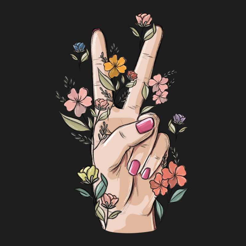 Hand Peace Sign Heavyweight Hoodie by MaliasSmallBusiness | Teevron