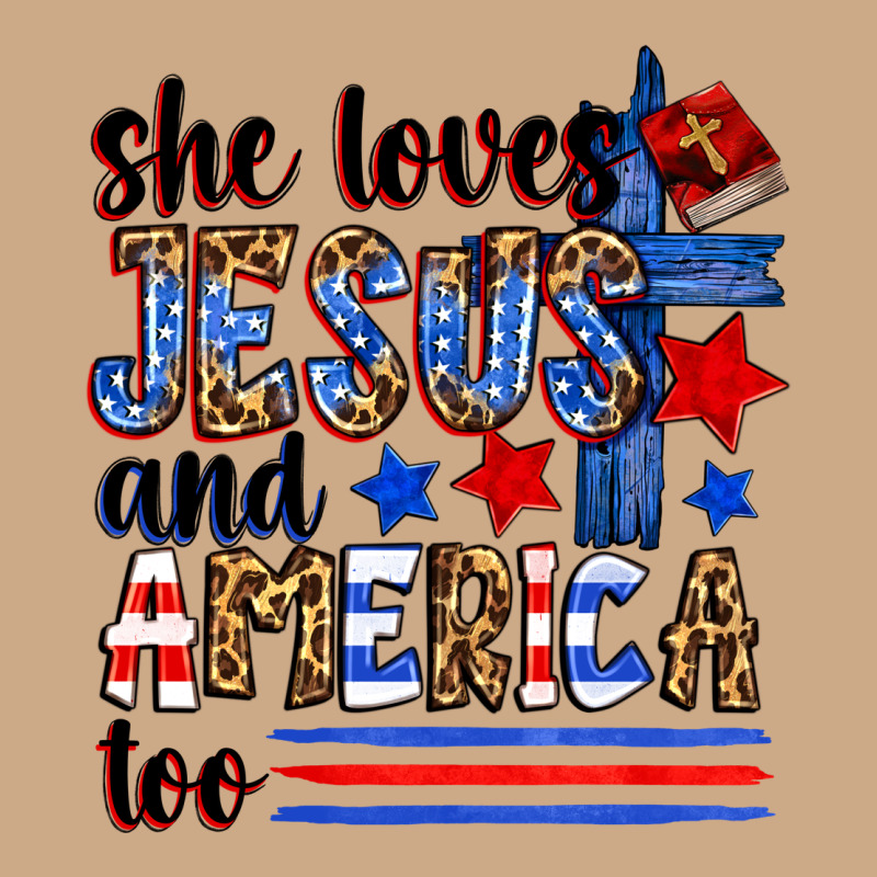 She Loves Jesus And America Too Vintage Hoodie by Zillion Design Studio | Teevron