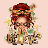 Red Hair Believe Praying Caucasian Messy Bun Urban Hoodie | Teevron