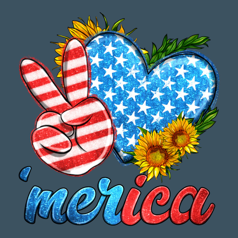 America With Heart Urban Heavy Tee by HRA Design Shop | Teevron